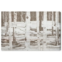 Wynwood Studio priroda i pejzažni zidni umjetnički platno otisci šumski pejzaži breze - bijeli, smeđi