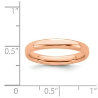 Polirani srebrni prsten od srebra u ružičastoj boji Veličina: 6; za odrasle i tinejdžere; za žene i muškarce