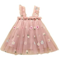 Ljetna mrežasta haljina s naramenicama za djevojčice u veličinama od 2 do 7 godina
