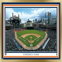 Detroit Tigers - Zidni plakat Comerica Park, 22.375 34 uokviren