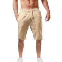 Muške Ležerne jednobojne teretne hlače s jednobojnim printom opuštene ljetne hlače za plažu u sivoj boji.