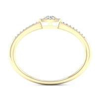 Imperial 1 5CT TDW Diamond 10k žuto zlato okrugli dijamantski halo obećanje prsten