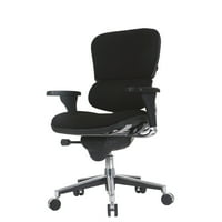 Luksuzna ergonomska izvršna uredska stolica od crne kože