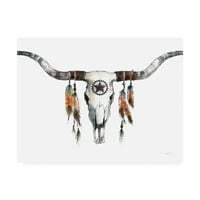 Zaštitni znak likovne umjetnosti životinje platno umjetnost 'longhorn usjev' od strane Avery Tillmona