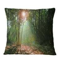 Dizajnerski dizajn nevjerojatne zelene šume pri zalasku sunca - tiskani jastuk s pejzažnim tiskom-18.18