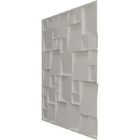 Ekena Millwork 5 8 W 5 8 h Moderni kvadratni ukrasni 3D zidna ploča, teksturirana metalna srebro