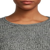 Time i TRU ženska posada za tresenje vrat ubod pulover
