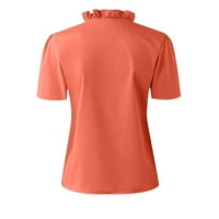 Ženski vrhovi s izrezom u obliku slova u, modna Temperamentna bluza na kopčanje, 2-inčna ležerna košulja