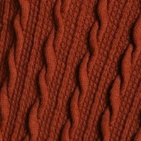 A / ženski džemperi s okruglim vratom s dugim rukavima jednobojni botovi ažurni asimetrični vrhovi džemper