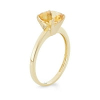 10k zlatni okrugli prsten od dragulja