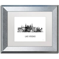 Zaštitni znak Obzor Las Vegasa u Nevadi platno Marlene Votson, bijeli mat, srebrni okvir