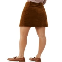 Ženska suknja od kordona labavog kroja s gumbima sprijeda