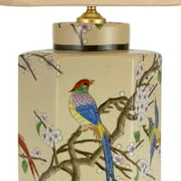 Orijentalni namještaj 22 porculanska svjetiljka za vrč s pticama i cvijećem