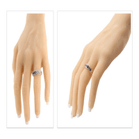 Majčin prsten 1-izabrano Imitirano kamenje, odrasla žena-10K ružičasto zlato-veličina 8,5-kamen 8