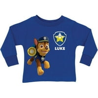 Personalizirana majica za dječake s dugim rukavima u kraljevsko plavoj boji