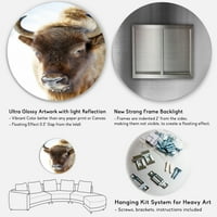 Designart 'Zablista od divljih bizona' Farmhouse Circle Metal Wall Art - Disk od 11