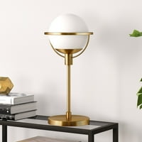 Stolna svjetiljka od pocrnjele bronce s globusom od pocrnjele bronce u crnoj boji