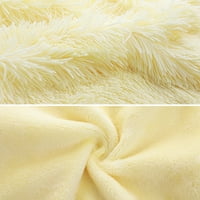 Fau krzno shaggy ukrasni jastuk za bacanje pokriva svijetlo žuto 24 x24