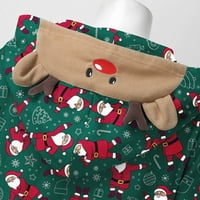 Obiteljske božićne pidžame, isti set za Božić i Novu godinu, jedna pidžama s patentnim zatvaračem s kapuljačom za žene i muškarce,