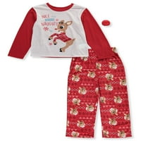 2-dijelna pidžama s nosom za dječake s Rudolphom crvenog nosa