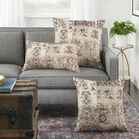 Nicole Curtis 1424 Perzijski Krpeni jastuk u sivoj boji