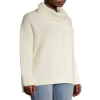 Vrijeme i ženski teksturirani džemper za vrat