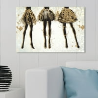 Odjeća Wynwood Studio Moda i Glam Wall Art print 'Suknje moda' - crno, zlato