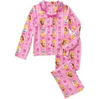 Pidžama Set za spavanje s prednjim gumbima za djevojčice