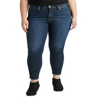 Silver Jeans Co. Plus Veličina najtraženija srednjeg uspona Skinny traperice veličine struka 12-24